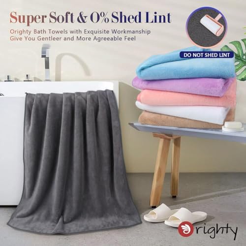 Orighty Bath Towels, Soft Feel Bath Towel, 6 Pack - Image 2