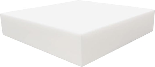 FoamRush 8" H x 24" W x 24" L Upholstery Foam Cushion High Density (Square Foam for Dining Chairs, Chair & Wheelchair Seat Cushion Replacement)