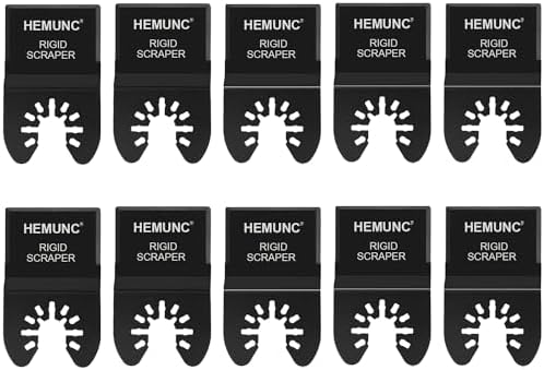 10pcs Oscillating Tool Rigid Scraper Blades, by HEMUNC