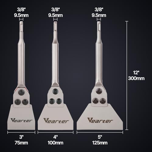 5''x12'' SDS Plus Floor Scraper, Concrete Chisel Tile Removal Tool - Image 6