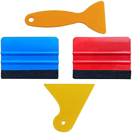 Felt Edge Squeegee Car Wrapping Tool Kits 4 Inch Vinyl Wrap Squeegee Applicator by UTSAUTO