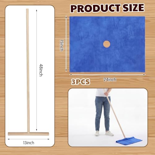 Cuban Mop Stick 48 Inch Wood T-Pole - Image 3