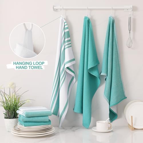 Homaxy Cotton 380 GSM Premium Kitchen Towels, 9 Pack - Image 3