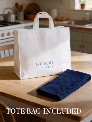 Bumble Kitchen Towels, 100% Cotton, Dish Towels Navy - Image 7