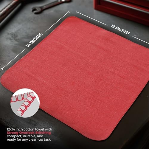 Utopia Cotton Shop Towels, 100 Pack, 12x14 Cleaning Rags - Image 2