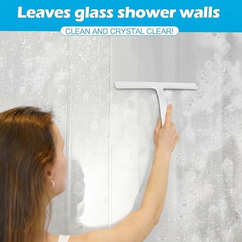 Shower Squeegee for Glass Doors, Mirror Window Tile Scrubber Cleaner - Image 4
