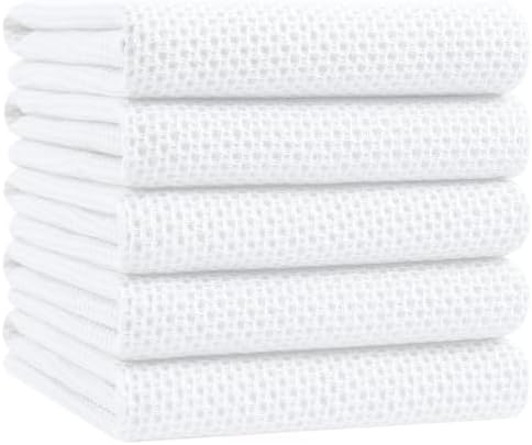 Homaxy 100% Cotton Oversized Waffle Weave Kitchen Towels by Homaxy