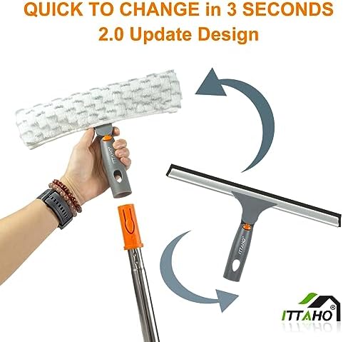 Squeegee for Window Cleaning, Extendable Window Cleaner for Car, Sliding Door - Image 5