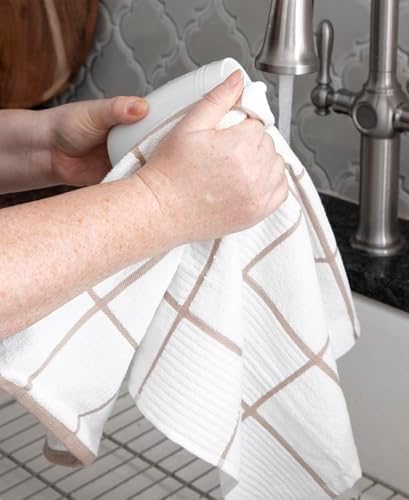 T-Fal Solid & Checked Parquet Kitchen Towels: Highly Absorbent, Super Soft Long - Image 4