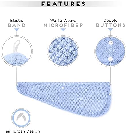 SimpleField 2 Pack Microfiber Hair Towel Wrap - Image 3