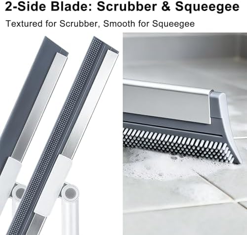 Floor Squeegee with 51"-58" Telescoping Handle & 180° Rotating Head, Water - Image 5