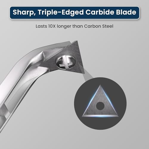 LU&MN Carbide Scraper Tool, 1-Inch Tungsten Carbide Triangular Blade - Image 2