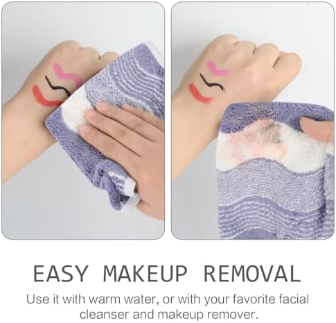 SINLAND Microfiber Facial Cloths Fast Drying Washcloth 12x12inch Wave Pattern 6 - Image 5