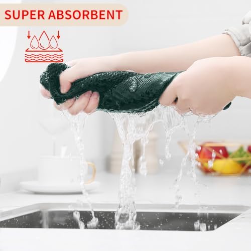 Homaxy 100% Cotton Waffle Weave Kitchen Dish Cloths - Image 3