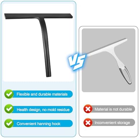 Shower Squeegee for Glass Doors, Mirror Window Tile Scrubber Cleaner - Image 6