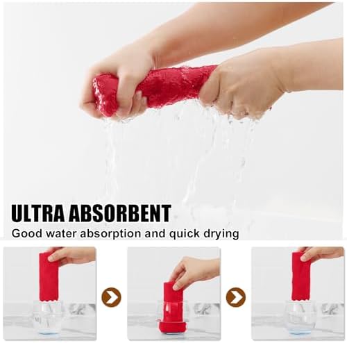 Homaxy 24 Pack Super Soft Absorbent Dish Cloths - Image 3
