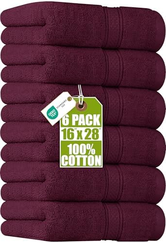 Utopia Towels 6 Pack Premium Hand Towels Set, 16 by 28 inches, 100% Ring Spun by UTOPIATOWELS