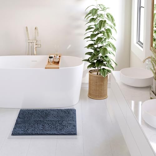 Hearth & Harbor Bathroom Rugs, Chenille Bath Mat - Image 4