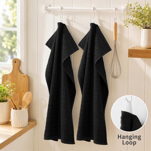 Kitinjoy Premium Cotton Check Kitchen Towels 4 Pack - Image 5