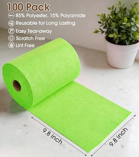 KitchLife Microfiber Cleaning Cloth Roll, 100 Pack - Image 2
