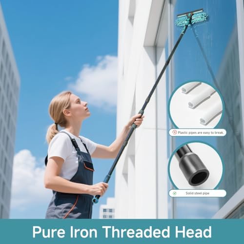62" Window Squeegee, 2 in 1 Window Cleaning Tool - Image 4