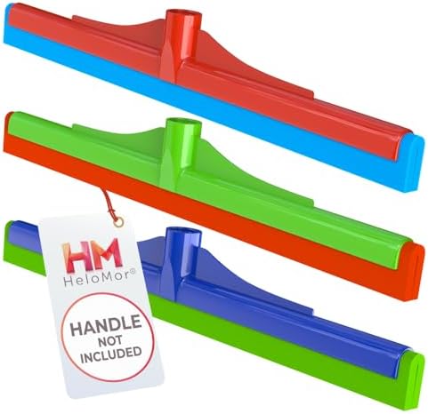 HeloMor 16 Inch Floor Squeegee Head 3 Pack, Foam Squeegee Broom by HELOMOR