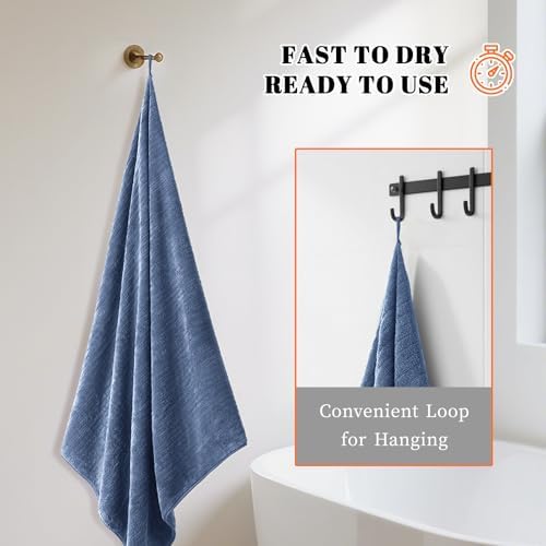 4 Pack Bath Towels Set 35 x 70in Extra Large, Ultra Soft Microfiber - Image 4