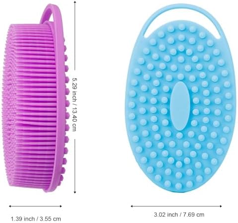 Soft Silicone Body Scrubber 3 PCS Silicone Body Shower, Silicone Loofah 2 in 1 - Image 4
