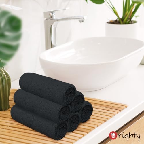 Orighty 24-Pack Black Hand Towels, 16x29 inch Microfiber Gym Towels - Image 2