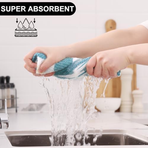Homaxy Cotton Kitchen Towels and Dishcloths Set of 10 - Image 3