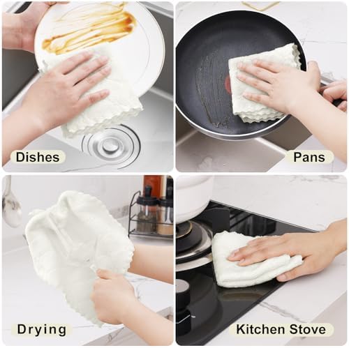 Homaxy 12 Pack Super Soft & Absorbent Dish Cloths - Image 4