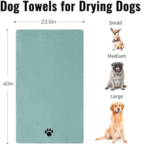 Puomue Microfiber Dog Towels for Drying Dogs, Super Absorbent and Soft Pet - Image 3