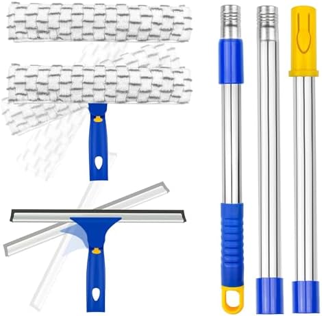Window Washing Kit with Extension Pole, Window Cleaner by ITTAHO