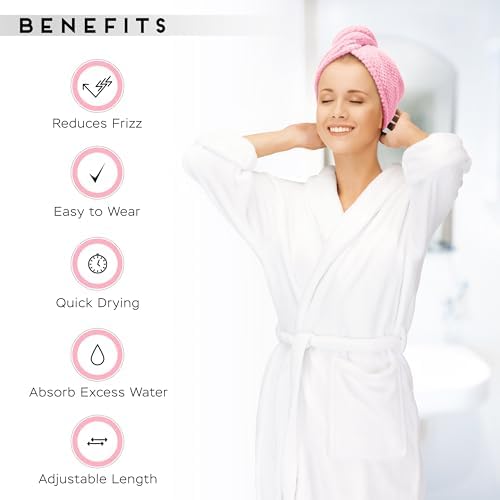 SimpleField 2 Pack Microfiber Hair Towel Wrap - Image 4