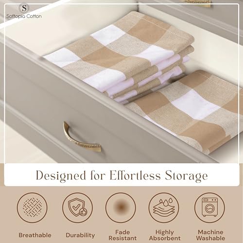 Buffalo Check 12 Pack Kitchen Towels, 16x26 Inches, Classic Farmhouse Plaid - Image 3
