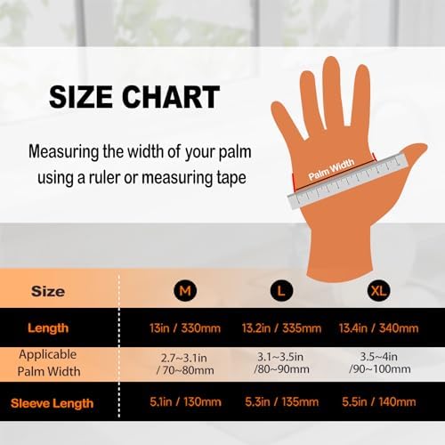 Heavy-Duty Thick Black Rubber Cleaning Gloves, 3 Pairs - Image 6