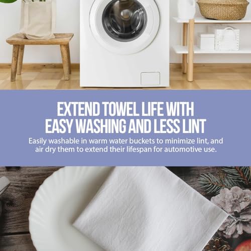 Flour Sack Towels| TeaTowel for Crafts| Kitchen Dish Cotton Blank Towel for - Image 4
