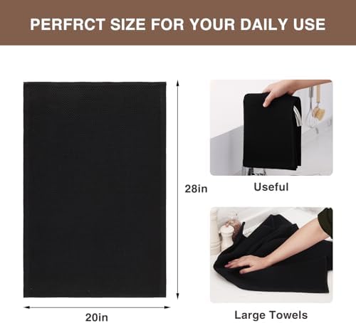 Homaxy 100% Cotton Oversized Waffle Weave Kitchen Towels - Image 3
