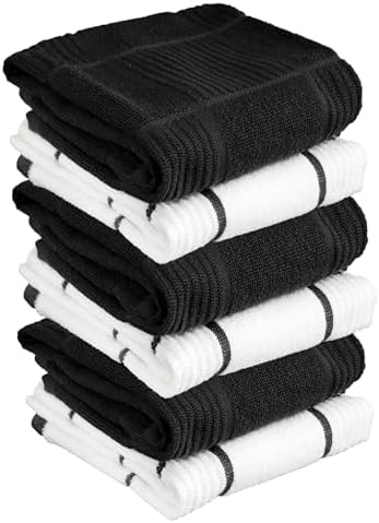 T-Fal Solid & Checked Parquet Kitchen Towels: Highly Absorbent, Super Soft Long by T-falbrand