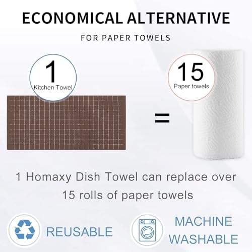 Homaxy 100% Cotton Terry Kitchen Towels, 2 Pack - Image 7