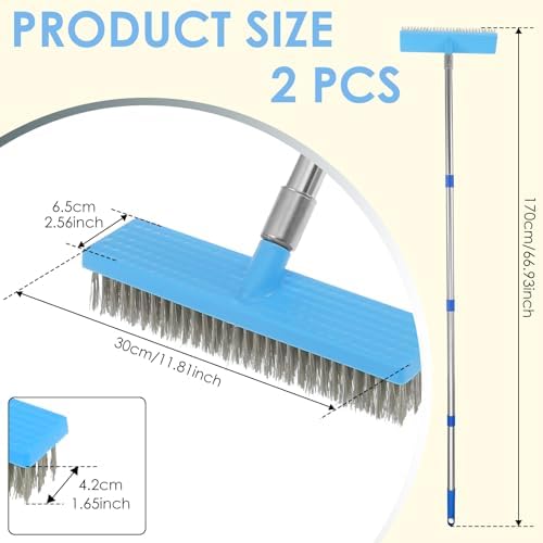 Deck Scrub Brush Stainless Steel Wire Floor Brush - Image 7