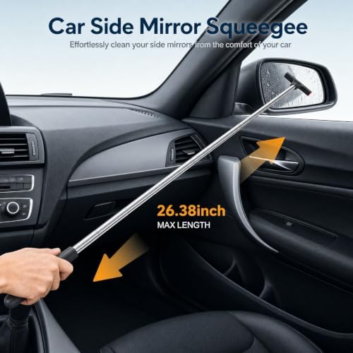 9 PCS Windshield Cleaning Kit, Car Cleaning Kit Interior Cleaner Extendable Car - Image 6