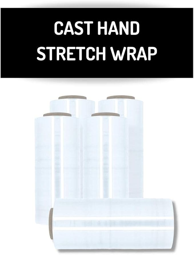 (4 Rolls) Hand Stretch WRAP Shrink Film 15 x 1500 x 90 Gauge + Free Stretch W.