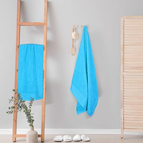 GLAMBURG 100% Cotton 2 Pack Oversized Bath Towel Set 28x55 Inches, Ultra Soft - Image 4