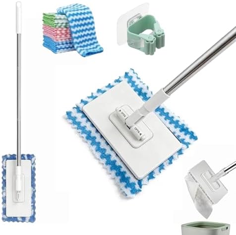 Lazy Mop with Clip-on Snap Grip, Mini Floor Mop with Zero-Touch Cloth Changing by Unknown