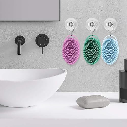 Soft Silicone Body Scrubber 3 PCS Silicone Body Shower, Silicone Loofah 2 in 1 - Image 5