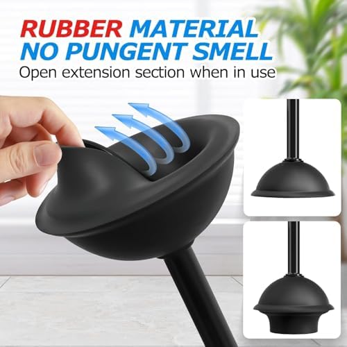 FORASTO 3IN1 Toilet Brush and Plunger Set, Crevice Cleaning Combo - Image 4