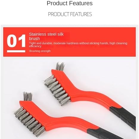 3pcs Small Stainless Steel Little Wire Brushes Set - Image 6