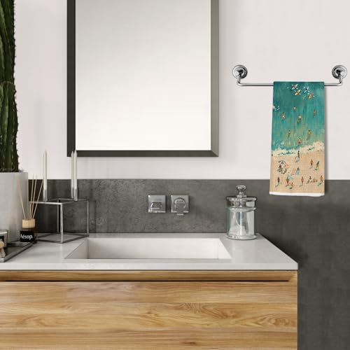 Coastal Beach Kitchen Towels 16x24 Inch, Ocean Bathroom Decor, Beach House Gifts - Image 4