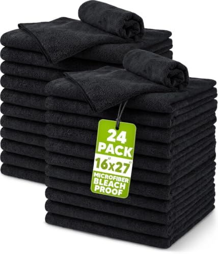 Utopia Towels Microfiber Bleach Safe Salon Towels 24 Pack, 16x27 in by UTOPIATOWELS